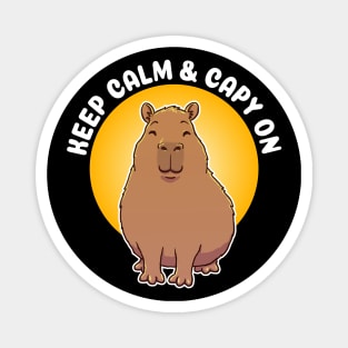 Keep calm and Capy on Quote Magnet